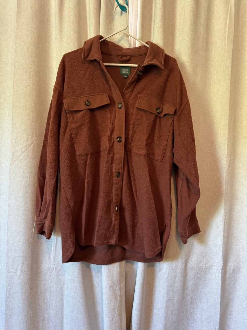 Wild Fable Rust Button-Front Shacket